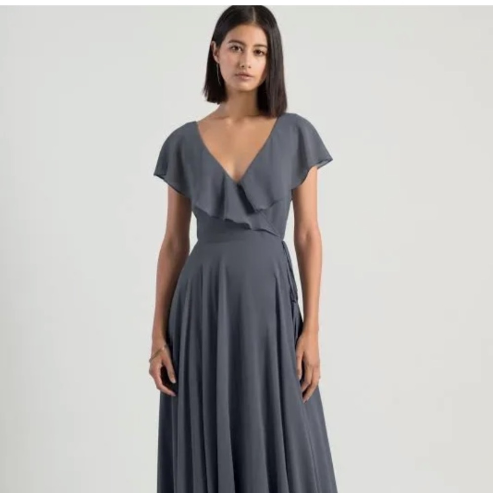 Jenny Yoo Faye Dress in Storm Luxe Chiffon